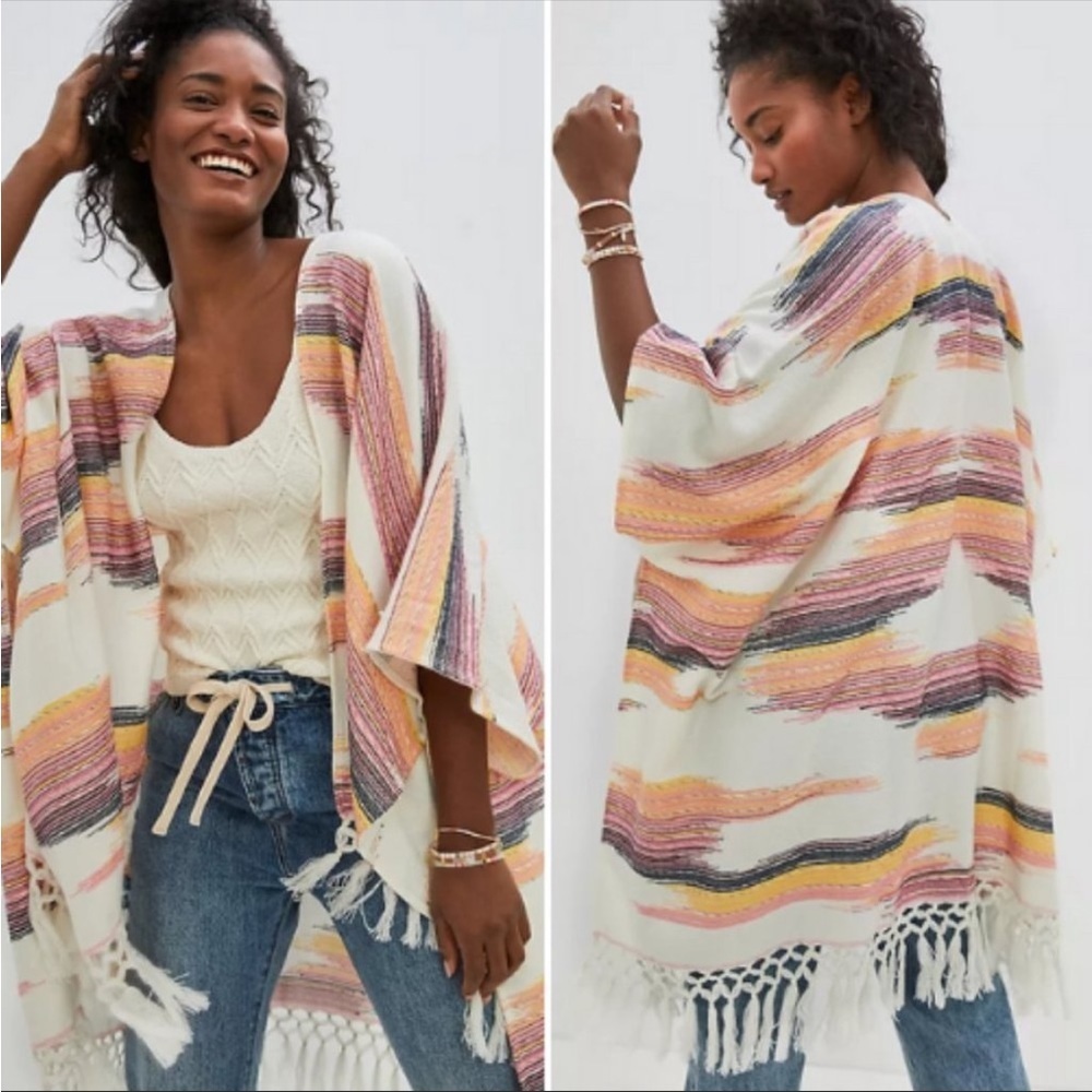 NWT Anthropologie Sunrise Embroidered Kimono | OS - Picture 8 of 9